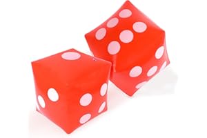 MINICLOSS Dados Inflables De Fiesta Grandes Dados Inflables, 2pcs Juguete Inflable Dados Gigantes Rojo Juguetes Inflables para Niños para Party Games Pool Party Ofertas