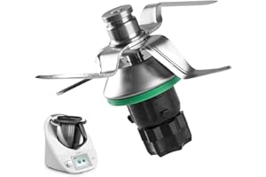 LEERWEII Messer für Vorwerk Thermomix TM5 und Thermomix TM6, Ersatzmesser Mixmesser aus Edelstahl mit Dichtring Küchenmaschine Mixmesser Thermomix TM5 TM6 Zubehör Ersatzteile