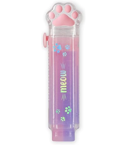 Simpatiche Gomme A Zampa Di Gatto Per Bambini - Set Da 2 Pezzi, Gomme Retrattili Push-Pull, Cancelleria Creativa Kawaii, Colori Bianco E Verde - 4