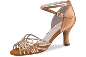 Anna Kern - Mujeres Zapatos de Baile 700-60 - Satén Bronce - 6 cm