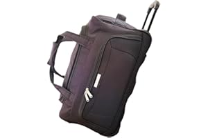 LILOSAC Sac de Voyage à Roulette - Grande Taille - 50 cm de Long - Sac à Roulette 51 L – Sac de Voyage à Roulette (Noir, 50 cm)