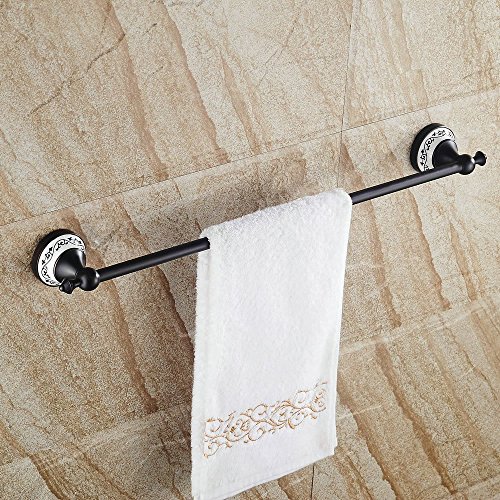 Hiendure® 60cm Messing Wandhalterung Bad Toilette Handtuchhalter Handtuch Regal, Öl eingerieben Bronze - 2