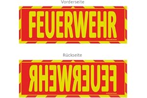 FEUERWEHRSTORE Use Sign | Fire Brigade | WSB2 Sun Visor Normal & Mirror Lettering | Car | Warning Sign |
