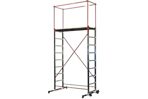 Escalux V18091 Echafaudage Aluminium Roulant 4.70m Hauteur de Travail, Gris