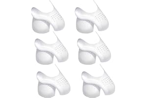 Toced 6Pairs Sneaker Crease Protectors, Against Toe Box Shoe Creases, Anti Wrinkle Sneaker Shoe Crease Guards, Lightweight Anti-Wrinkle Shoes Protectors for Men and Women