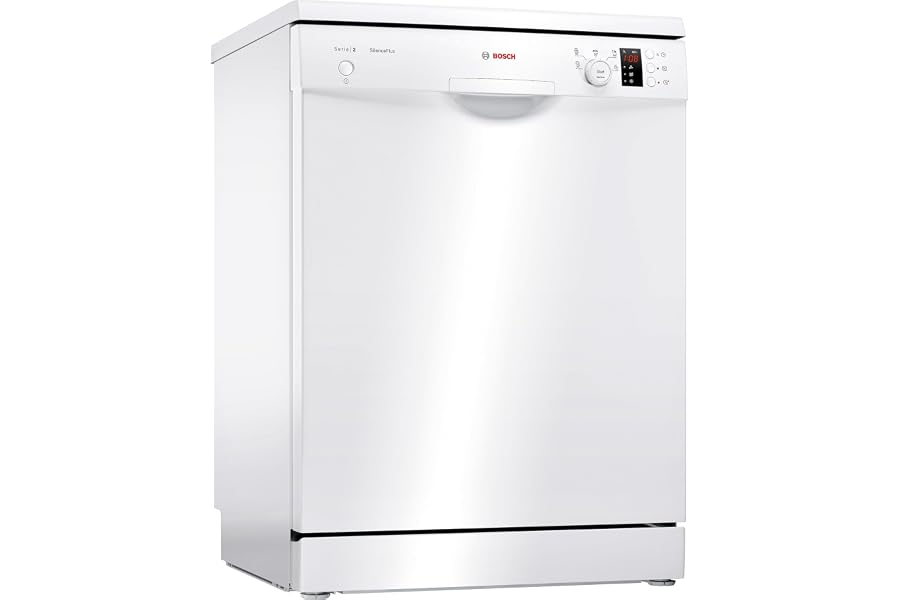 Bosch - Lavavajillas Libre Instalación, 60 cm, Motor EcoSilence, Programación Diferida, Blanco, SMS25AW05E