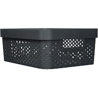 Panier Rangement CURVER Infinity 4,5L - 100% Recyclé, Empilable, Blanc | Pour Maison, Bureau