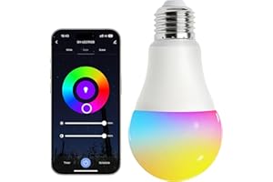 inaepeak E27 WiFi Smart Glühbirne, 2700K-6500K dimmbare Glühbirne mit Farbwechsel, 9W LED-Glühbirne zum Einschrauben, Timer-Funktion, funktioniert mit Alexa und Google Home, Smart Life App Steuerung