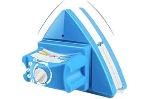 KOKITEA Double-Sided Window Cleaner Glass Wiper Magnetic Cleaning Tools, 5-Gears Adjustable Magnetic Glider Washing Brush Tools, for High-Rise Double Car Glazed Windows Thickness 0.3"-1.2" (Blue)