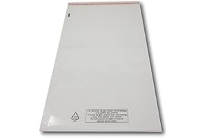 UNIVERS GRAPHIQUE 100 Sachet emballage plastique transparent à fermeture adhésive repositionnable haute brillance 400 x 600 mm + rabat 40 pochette emballage sachet conditionnement avec texte légal sécurité fr gb es
