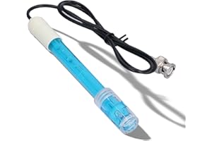 EIMSOAH Outil de Test D'électrode PH Connecteur BNC, Sonde PH Coque en Plastique de Piscine BNC, 0,00-14,00PH, 0-60 ℃, Aquarium de Contrôleur de PH adapté à L'industrie Chimique