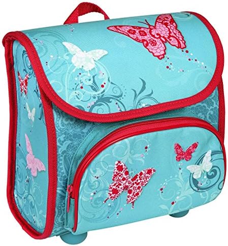 Scooli Double Decker Pencil case Butterfly with Stabilo, Vorschulranzen (Turquoise) - 10107903
