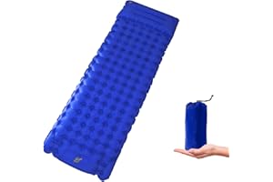 I LITTON Self Inflating Camping Mattress with Pillow Built-In Foot-Pump, Single Air Mattress Sleeping Pad, Inflatable Air Mattress Sleeping Pad for Travel Tent Camping Hiking Backpacking