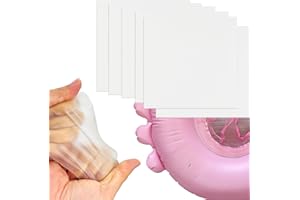 Weishuo Clear Inflatable Patch Repair Kit 6 PCS Waterproof Strong Adhesive TPU Air Mattress Patch Kit Tear Patch Kit for Pool Repair Air Bed Swimming Ring Inflatable Boats