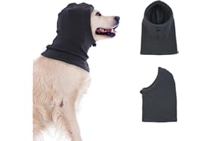 Katzinst Scaldamuscoli per cani per collo e orecchie, protezione dal rumore, sollievo dall'ansia e calmante per le orecchie del cane, caldo inverno per animali domestici, protezione per le orecchie