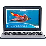 ASUS W202 11.6 Inch HD Laptop with 3 Year Warranty (Intel Celeron N3350, 4GB RAM, 64GB eMMC, Windows 10 Professional) Include