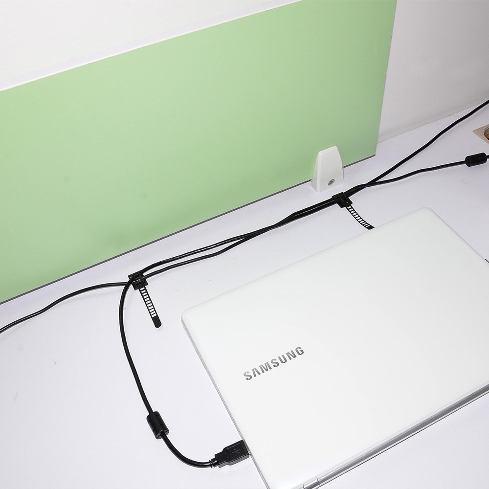 20-pcs-rglable-Attache-de-cble-support-Gestion-de-cble-Wire-Clip-Cable-Clamp-Noir-pour-ordinateur-lectronique-cblage-lectrique-Communication-et-fixe