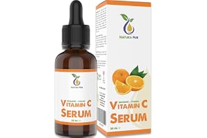 Vitamin C Serum med Hyaluronic Acid 50ml, 100% vegansk - Högt doserat med 20% C-vitamin - Organic Vitamin C Serum for face