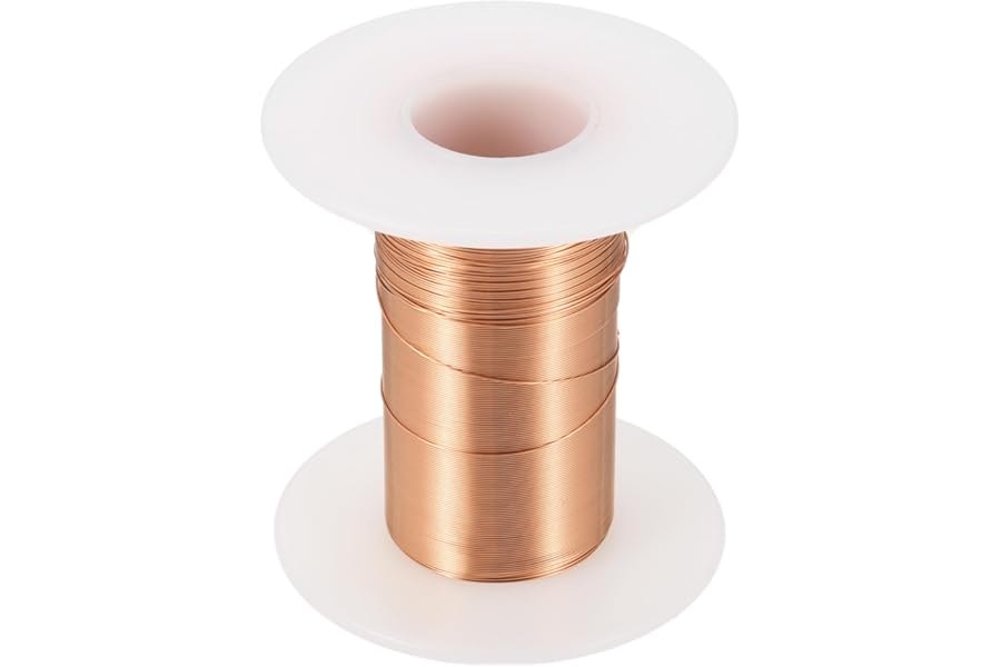 sourcing map 34 AWG Magnet Wire, 34 Gauge Enameled Copper Wires 2 oz Magnetic Coil Wire for Transformer Motor Electric, F Grade 311 Fahrenheit (155 Celsius), Copper Color
