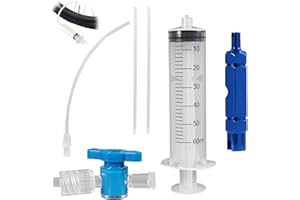 Riybyds Kit de Réparation de Pneus Tubeless pour Vélo, Seringue de 60ml avec Outil de Retrait de Valve Presta, Injecteur de Mastic, Compatible pour Valves Schrader et Presta, pour Cyclisme et VTT