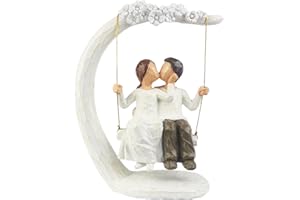 CHARFIA Anniversary Present Gifts for Couple, Gifts for Her Him 20th 30th 40th 50th 60th Anniversary Wedding Gifts for Parents Anniversary Figurine Couple Sculpture Figure Valentine's Day Engagement Gift