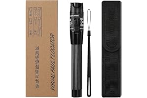 Qilnyeh 30MW Glasfaserkabeltester, FTTH Fiber Visual Fault Locator 30 km, VFL-Rotlicht-Stiftanzug für 2,5 mm FC, SC, ST Stecker, Batterie nicht im Lieferumfang enthalten