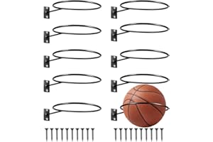 SKJJL 10 Stücke Ball Wandhalterung Basketball, Ballhalterung Wand Fussball, Basketball Halter Ballständer Für Basketball Fußball Rugby Volleyball Ballständer Football Display