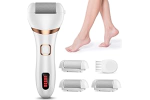 ‎GUISEAPUE Guiseapue Hornhautentferner Elektrisch, Hornhaut Entfernen Fuß Wiederaufladbar, Pediküre Set Fußpflege Hornhauthobel Hornhautraspel, Callus Remover Fußpflegegerät Electric Foot File mit 3 Ersatzrollen