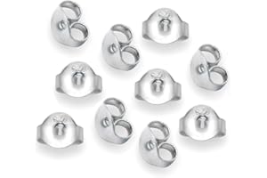 HEATHER NEEDHAM SILVER Genuine 925 Sterling Silver Butterfly Backs/Scrolls - Big Enough to fit Standard Stud Earrings. 5 Pairs in Branded Gift Box, BT…