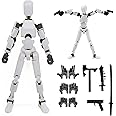 Titan Action Figure Set, 3D Printed, Multi-Jointed, T13 Lucky 13" Robot Desk Decoration and Unique Toy Addition for Collectors and Fans (White)