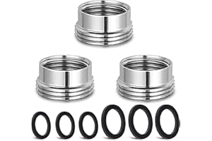 3 pcs Faucet Adapter Kit, CNYMANY Female G1/2 to Male G3/4 Kitchen Aerator Adapter Set Sink Faucet Adapter Connecting Garden Hose Water Filter Standard Hose via Diverter