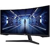 Samsung Ecran PC Odyssey G55T 34'' 165Hz, 1ms, Dalle VA 1000R, UWQHD 3440x1440, 2500:, 250cd/m2, AMD FreeSync Premium, Pied A