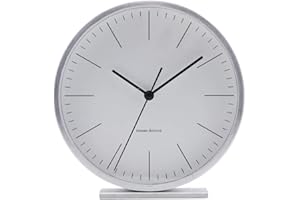 House Doctor Zegar stołowy Hannah, srebrny, 15 x 15 cm
