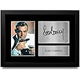 HWC Trading FR Sean Connery Gift Signed FRAMED A4 Printed Autograph James Bond Gifts Print Photo Picture Display