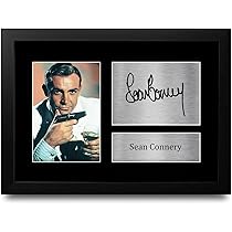 Roger Moore James Bond A4 Gerahmtes Autogramm Bild - Gerahmter Druck Für 007 Fans