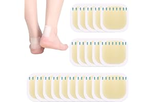 LURELUXE 20 Stück Gel Pflaster, Blasenpflaster,Hydrokolloid Pflaster,Wasserdicht Gel Pflaster für Schutzhaut Schutz bei,Linderung von Reibungsschmerzen Finger,Zehen,Vorfuß,Ferse (Quadrat)
