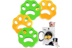 EAASOK 4 Stücke Tierhaarentferner Waschmaschine,Katzenhaarentferner Waschmaschine,Effektiver Tierhaarentferner für Waschmaschine und Trockner,Befreien sie Ihre Kleidung von Hundehaaren