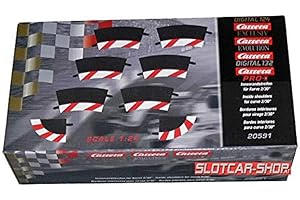 Carrera - rail et accessoire pour circuit - 20020591 - 1/24 et 1/32 - Carrera Evolution -Carrera Digital 132 et 124 - Bordures intérieures pour les courbes 2/30° (6), embouts (2)