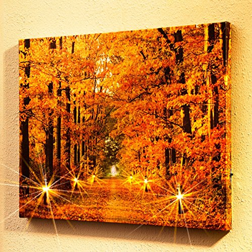 Preisvergleich Produktbild LED-Bild "Herbstspaziergang"