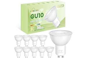 Lumlog GU10 Led Bulbs Warm White 3000K, 5W Spotlight Light Bulb, 810LM Energy Saving LED Bulb, (50W Equivalent), Non-Flicker, Non-Dimmable, for Home Lighting, 10 Pack [Energy Class C]