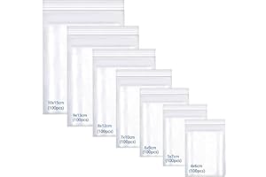 ‎HURUIRUI huruirui 700Stück Druckverschlussbeutel,zip beutel Wiederverschließbare Durchsichtige Plastikbeutel Klein Verschlussbeutel 7Größen Zipper Beutel Set Kleine Ziplock-Beutel Wasserdichter 100μm