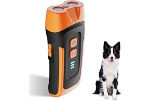 QEWEUUIE Antibell für Hunde,40 Fuß Antibell Ultraschall Gerät, 2 Modi Anti Bell Gerät Hunde mit Stroboskop Taschenlampe, wasserdicht Anti Bell Gerät Hunde,Geeignet für kleine, mittelgroße und große Hunde.