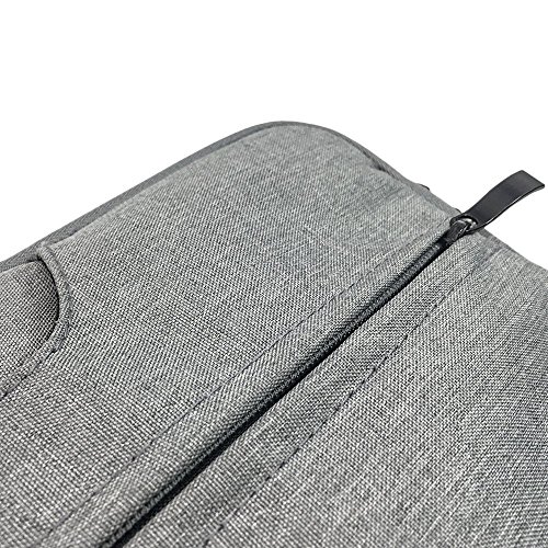 Bidear 13.3 Zoll Laptop Schutzhülle, Nylon-Stoff Tragehülle Aktenkoffer Laptop Tasche für Apple Macbook Air / Retina / Pro Und andere 13 Zoll Laptops(Hellgrau) - 7