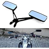8mm 10mm Motorrad Rechteck Rückspiegel Wing Seitenspiegel Für Cruiser Scooter Chopper Touring Bobber