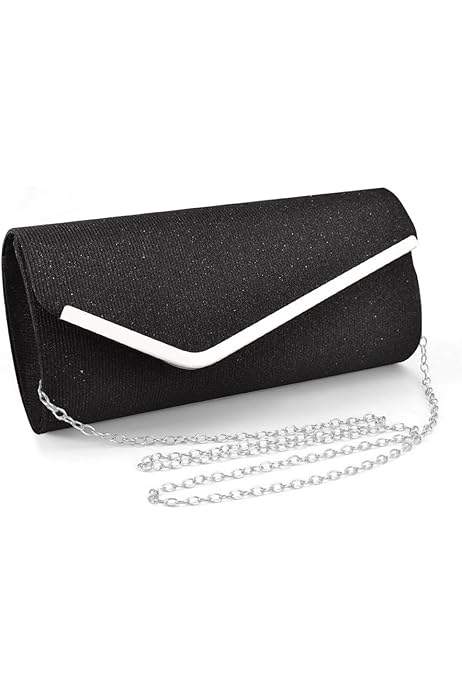 Clutch Fiesta Clutch Negro Y Plata Clutch Plateado De Fiesta