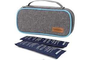 zCloud Insulin Cooler Travel Case - Oxford Medicla Cooler Portable Ice Bag for Insulin Pen and Medicine Cool Storage with 2 Cooling Ice Packs