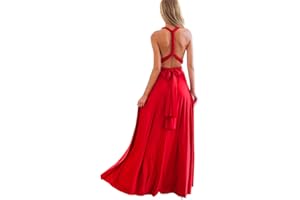 IBTOM CASTLE Femme Robe Longue de Cérémonie Chic Robe Ado Multi-Style Sexy Taille Haute sans Manche Robe Fille d’Eté Bandage de Soirée Cocktail Demoiselle d'honneur Mariage Fête Aniversaire