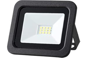 BAKAJI Faro Led Esterno 10W Luce Bianco Freddo 6500K Ultra-Luminoso 800LM Lampada Faretto Slim da Giardino Illuminazione di Sicurezza Faretti Risparmio Energetico Basso Consumo Impermeabile IP65 (10)