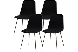Lydevo Housse de Chaise Scandinave Extensible Lot de 4 Moderne Housse de Chaise de Salle à Manger Lavable Universel Couverture de Chaise de Cuisine Décor de Cuisine Maison,Diagonale # Noir