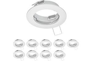 ‎LEDSCOM.DE ledscom.de 10 Stück Deckeneinbaurahmen FERE, rund, weiß matt